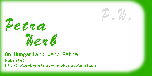 petra werb business card